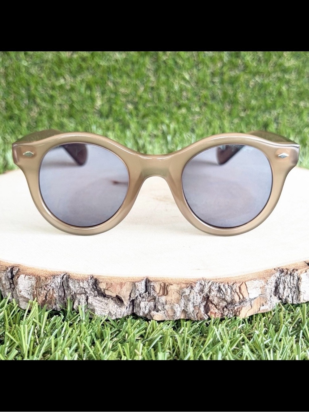 Cutler and Gross M0737 Round Sunglasses FRAME ONLY Brown Acetate Luxury 45-24